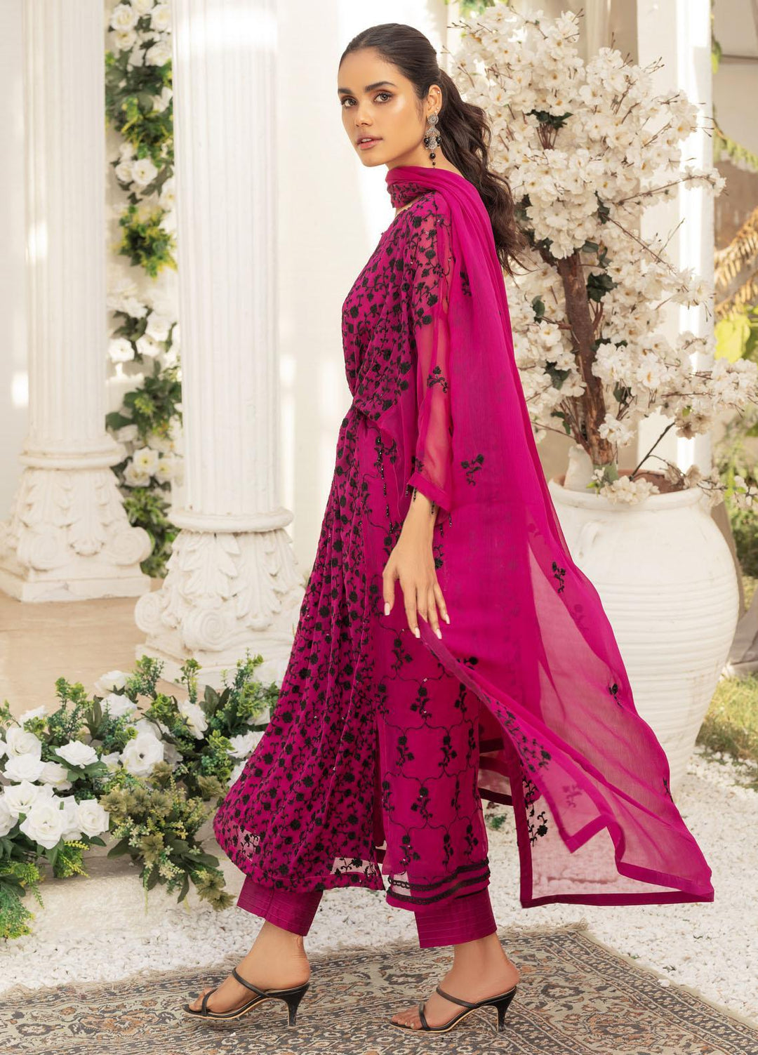 Afreen By Shamooz Embroidered Chiffon Suits Unstitched 3 Piece SHM23A SU-052 Haseena - Festive Collection