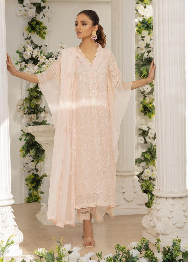 Afreen By Shamooz Embroidered Chiffon Suits Unstitched 3 Piece SHM23A SU-053 Gul - Festive Collection