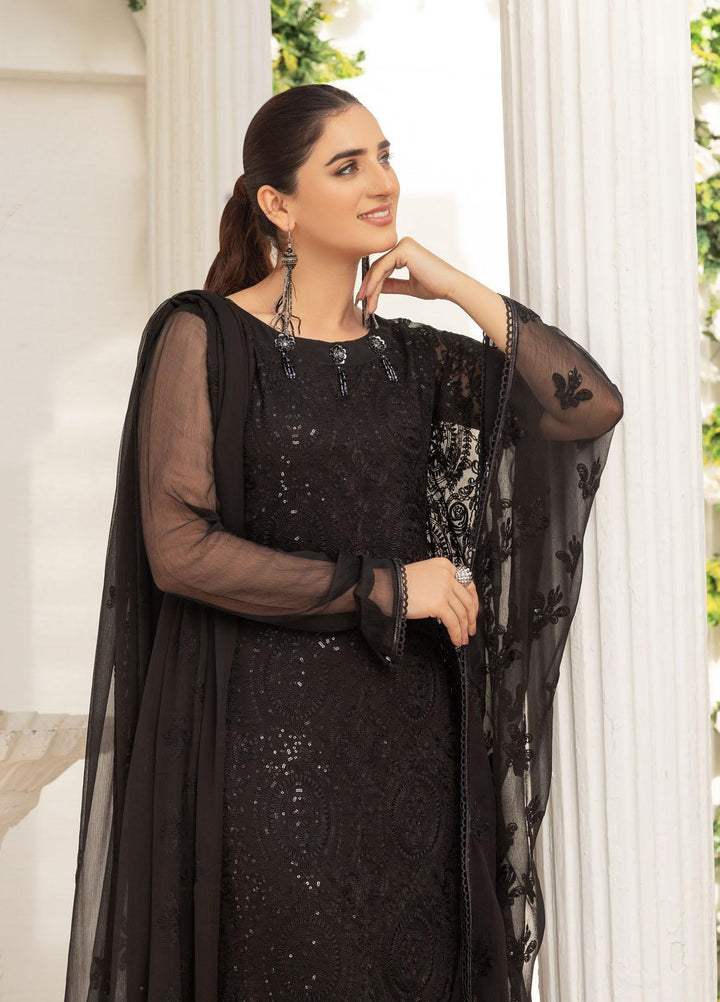 Afreen By Shamooz Embroidered Chiffon Suits Unstitched 3 Piece SHM23A SU-055 Orphic - Festive Collection