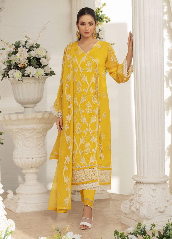 Afreen By Shamooz Embroidered Chiffon Suits Unstitched 3 Piece SHM23A SU-056 Bahaar - Festive Collection