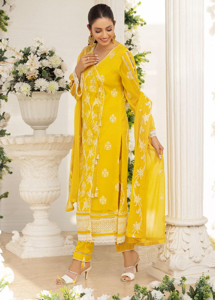 Afreen By Shamooz Embroidered Chiffon Suits Unstitched 3 Piece SHM23A SU-056 Bahaar - Festive Collection