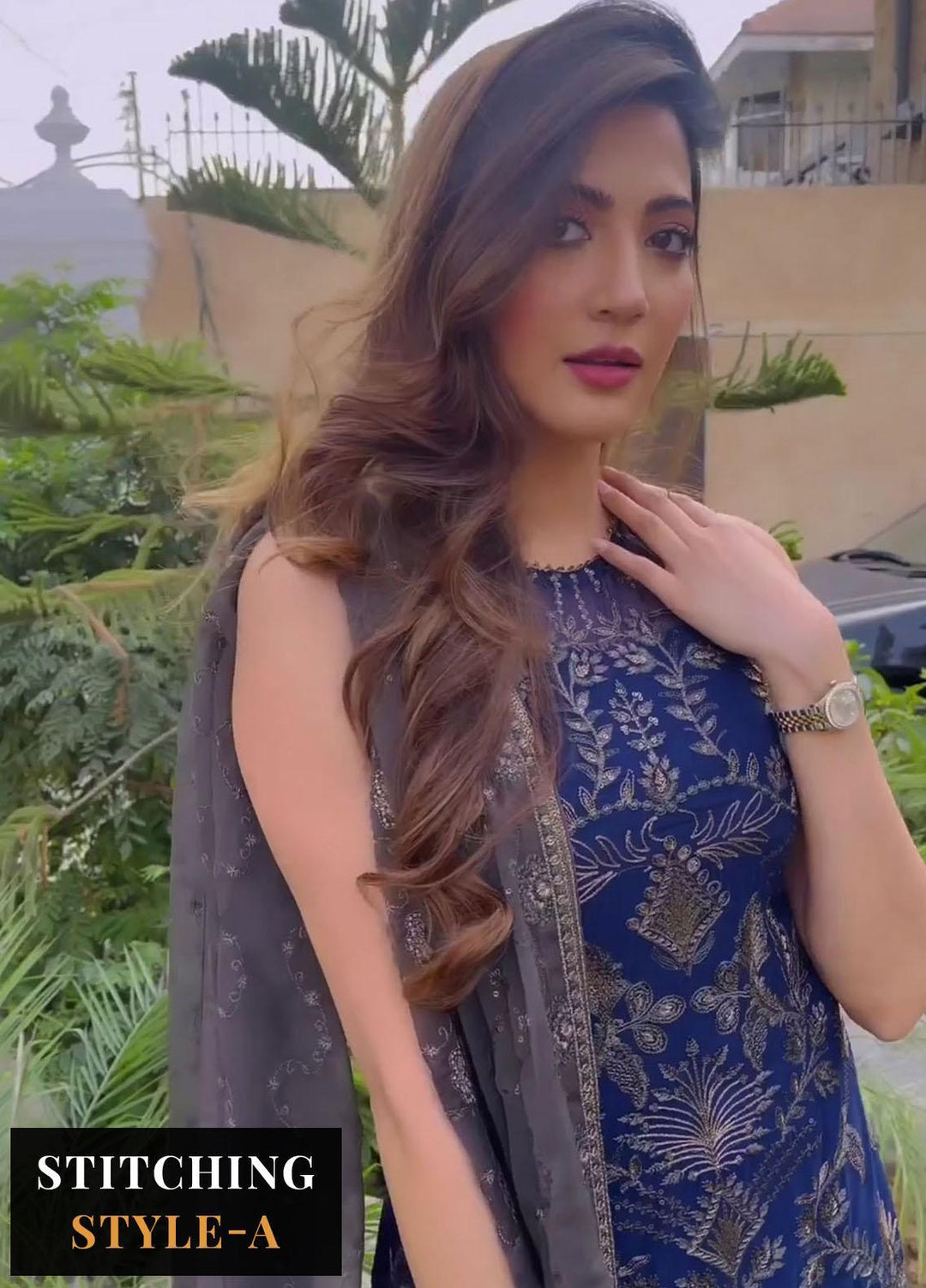 Afreen by Zarif Embroidered Chiffon Suits Unstitched 3 Piece ZF23A ZFG 05 ELYSIAN - Formal Collection
