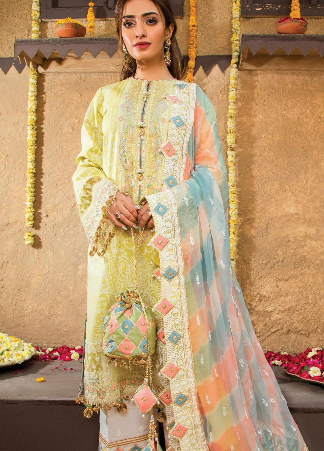 Afreen Viva by Anaya Embroidered Lawn Suits Unstitched 3 Piece AKC21A 01 Mehr - Luxury Collection
