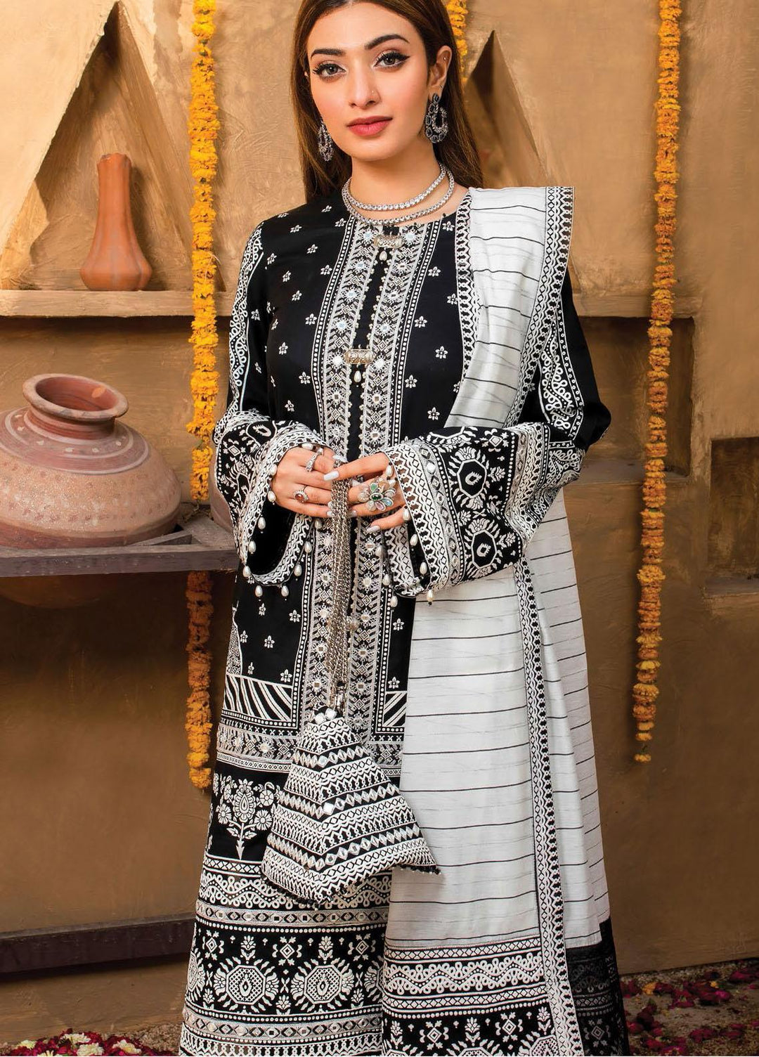 Afreen Viva by Anaya Embroidered Lawn Suits Unstitched 3 Piece AKC21A 02 Sabika - Luxury Collection