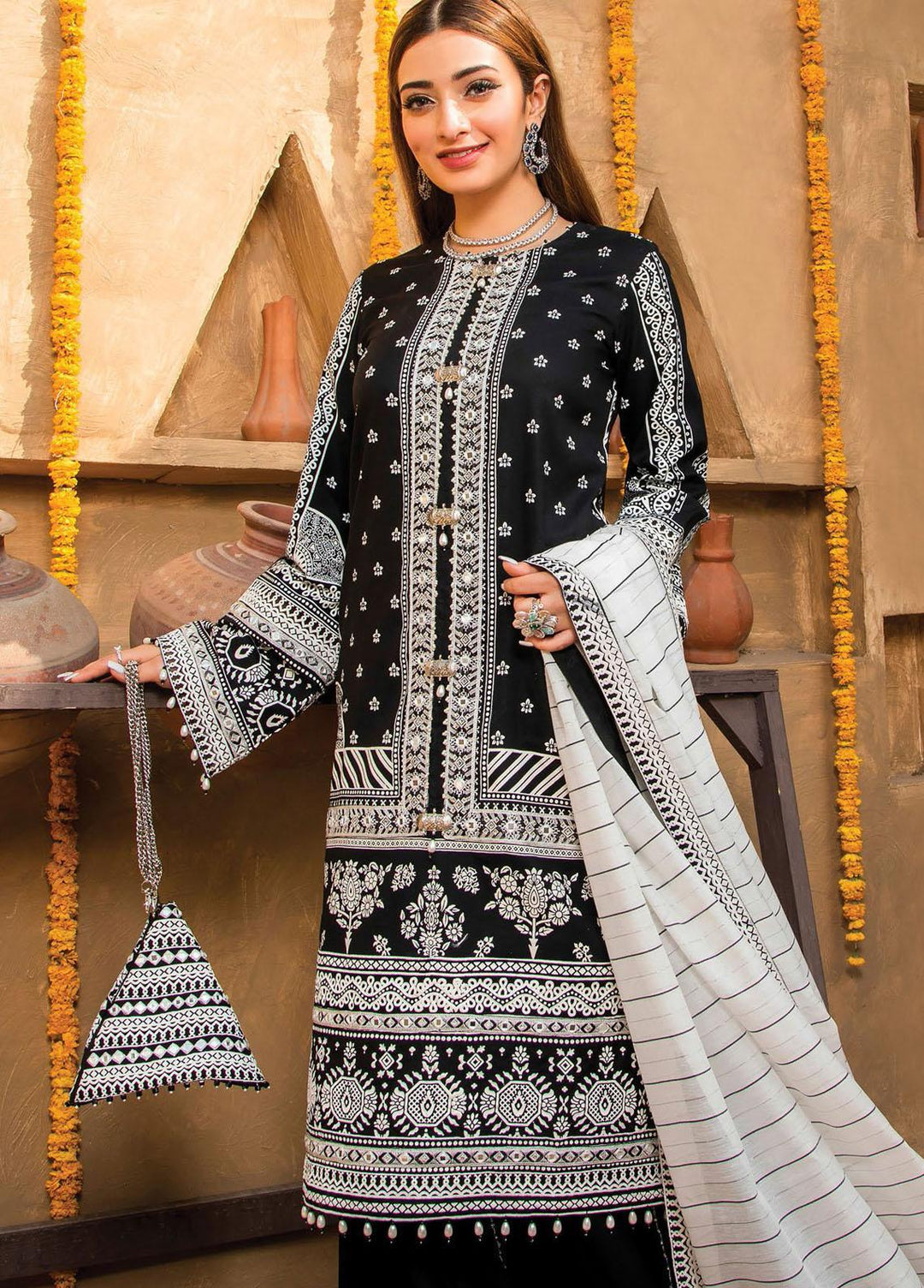 Afreen Viva by Anaya Embroidered Lawn Suits Unstitched 3 Piece AKC21A 02 Sabika - Luxury Collection