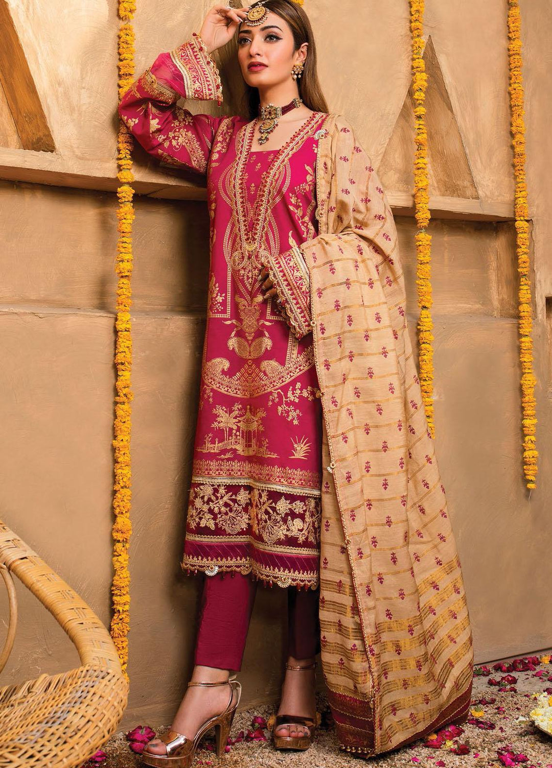 Afreen Viva by Anaya Embroidered Lawn Suits Unstitched 3 Piece AKC21A 05 Arshiya - Luxury Collection