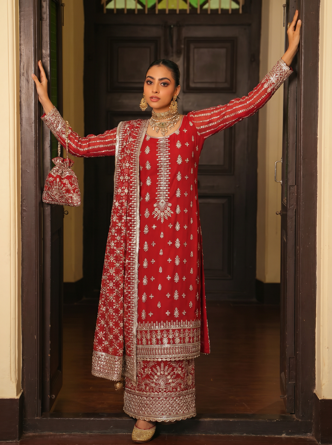 Shehnai By Afrozeh Embroidered Suit Unstitched 3 Piece AF24SW AFS-24-02 Nishat - Formal Collection