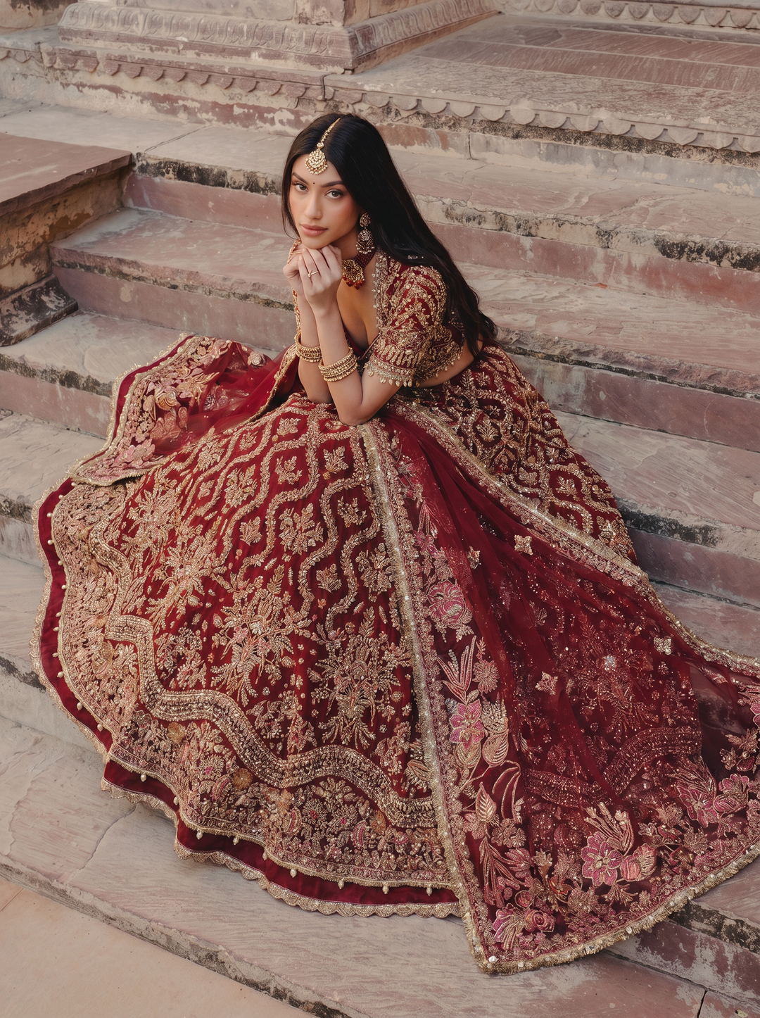 The Brides Edit by Afrozeh Unstitched Embroidered Net 3 Piece Suit AF26UBE D-06 Rosaline - Wedding Collection
