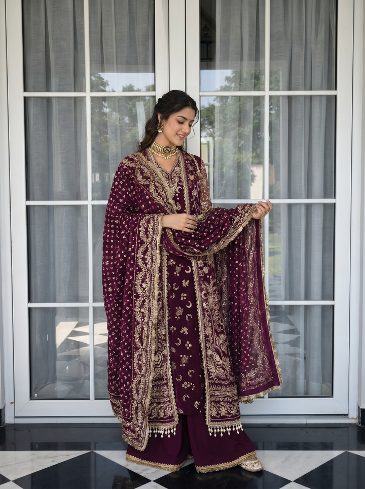 Dastangoi by Afrozeh Unstitched Formal Embroidered Raw Silk 3 Piece Suits  AF25DF D-5 Gildentide - Formal Collection