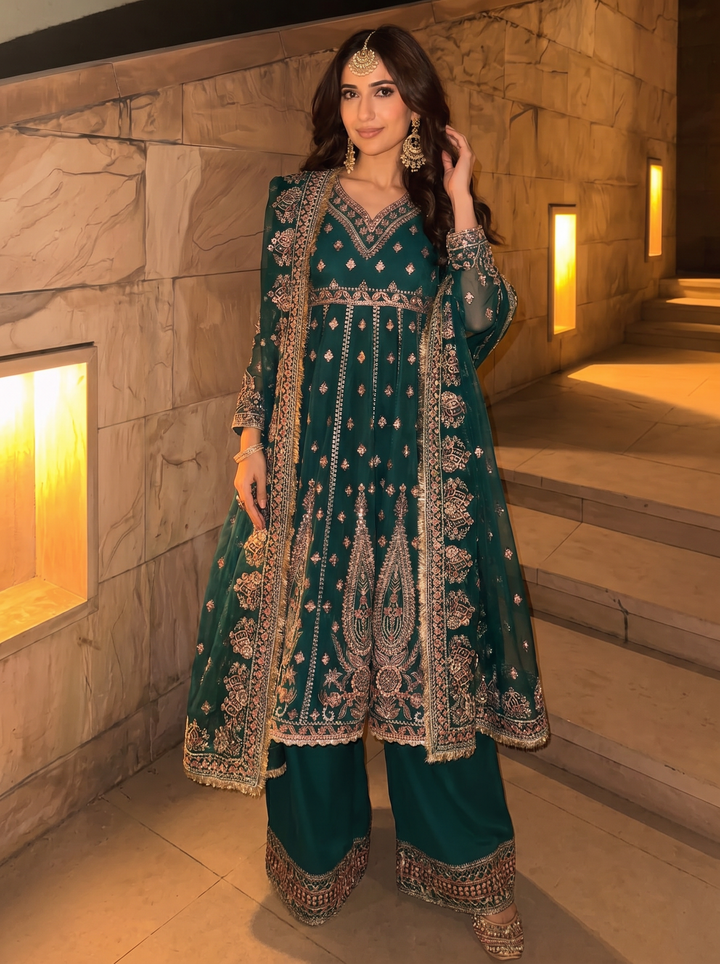 Shehnai By Afrozeh Embroidered Suit Unstitched 3 Piece AF24SW AFS-24-01 Shaista - Formal Collection
