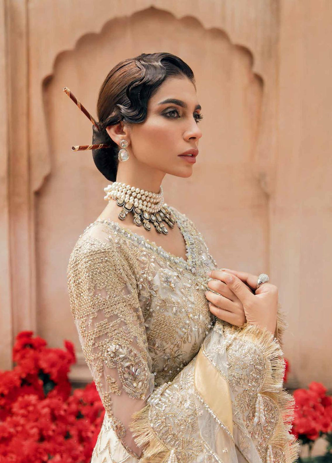 Afrozeh Embroidered  Suits Unstitched 3 Piece AF22B 001 Mahru - Bridal Collection