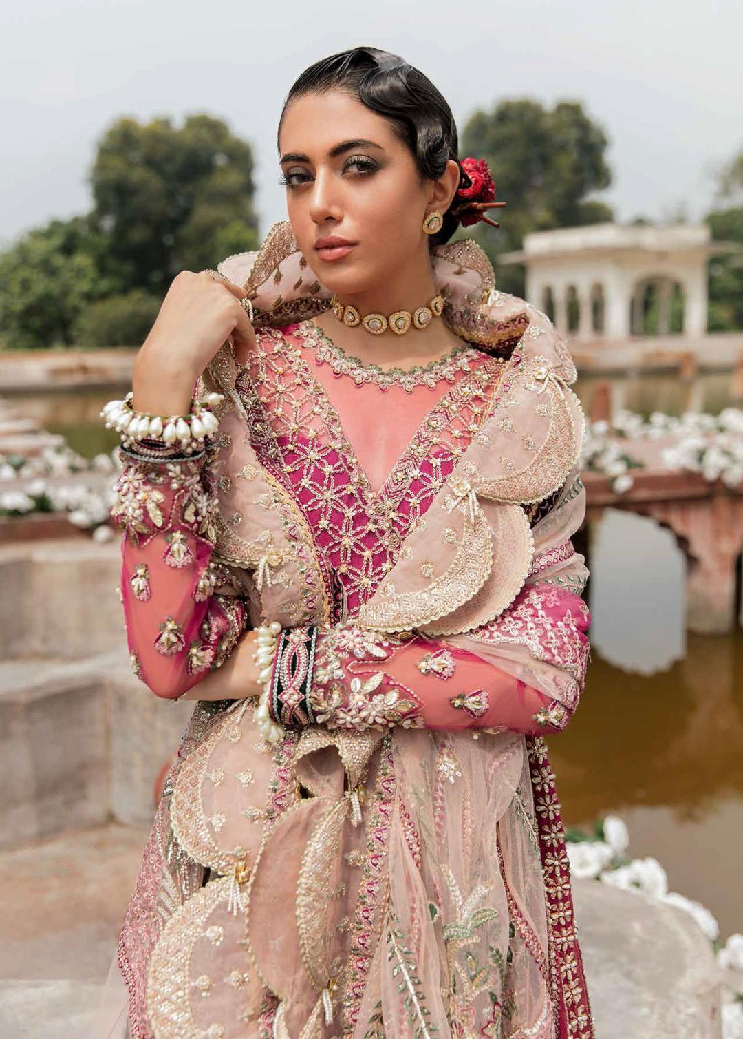 Afrozeh Embroidered  Suits Unstitched 3 Piece AF22B 006 Jabeen - Bridal Collection