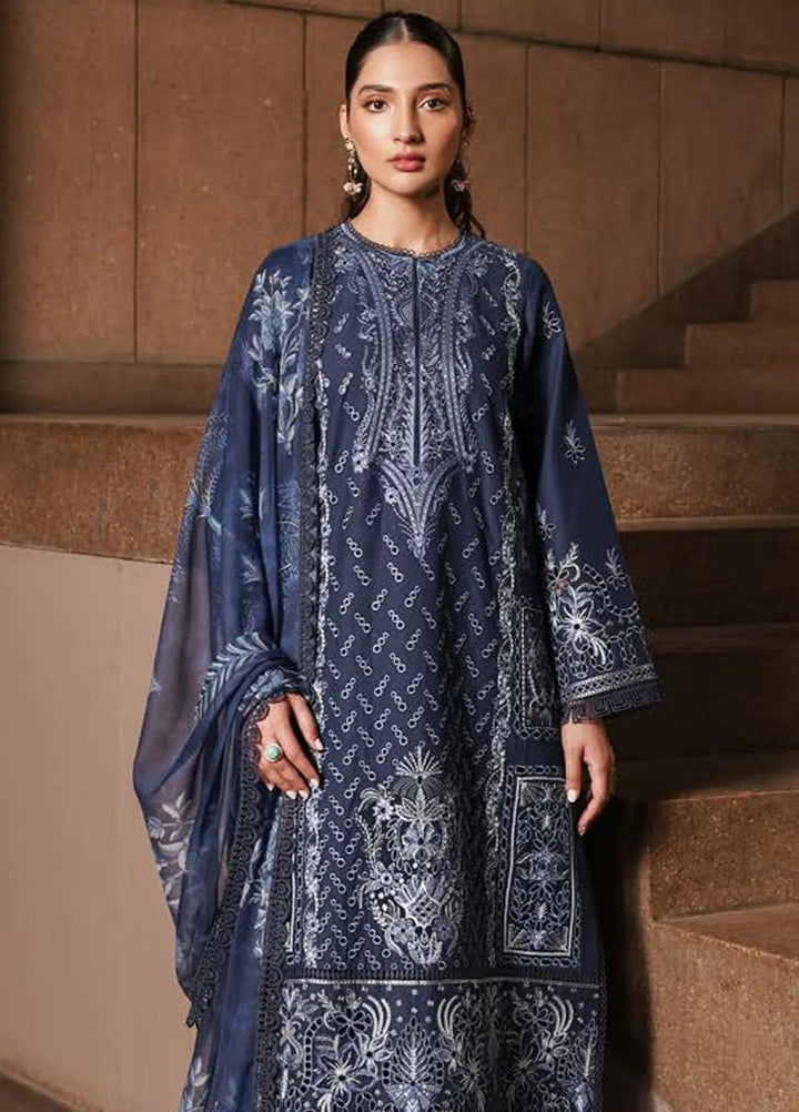 Afrozeh Chikankari Lawn Suit Unstitched 3 Piece AF24CL Capri - Festive Collection