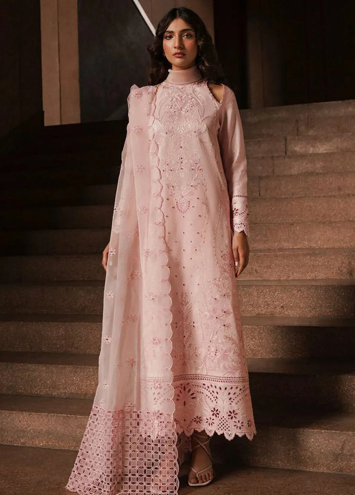 Afrozeh Chikankari Lawn Suit Unstitched 3 Piece AF24CL Rosella - Festive Collection