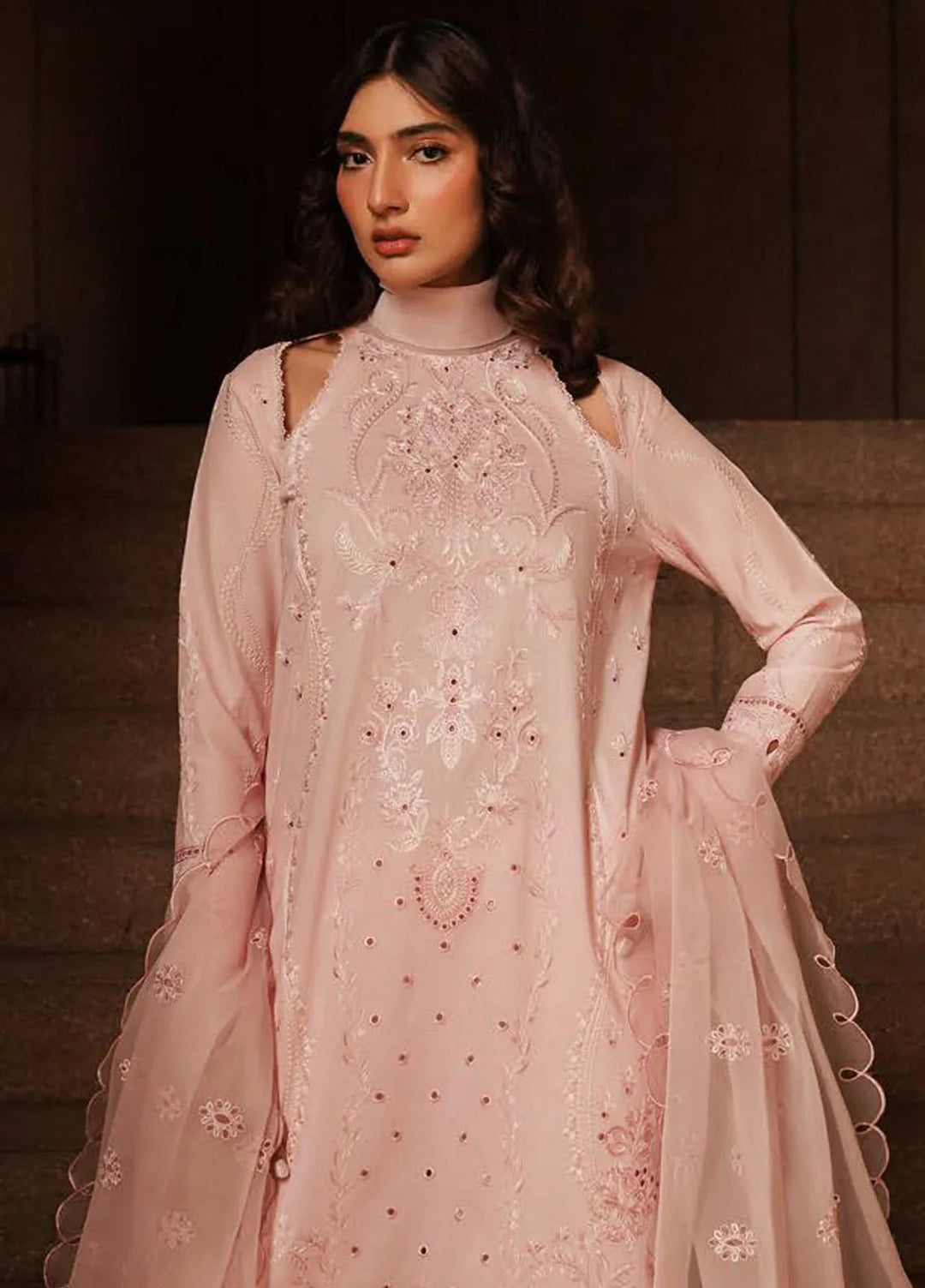 Afrozeh Chikankari Lawn Suit Unstitched 3 Piece AF24CL Rosella - Festive Collection