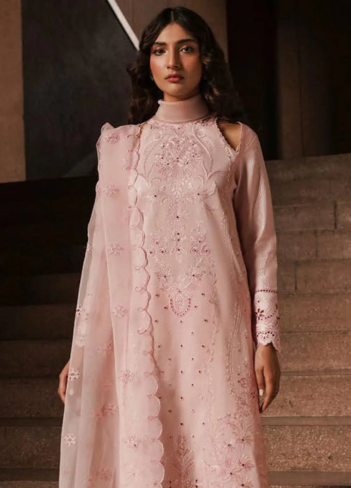 Afrozeh Chikankari Lawn Suit Unstitched 3 Piece AF24CL Rosella - Festive Collection