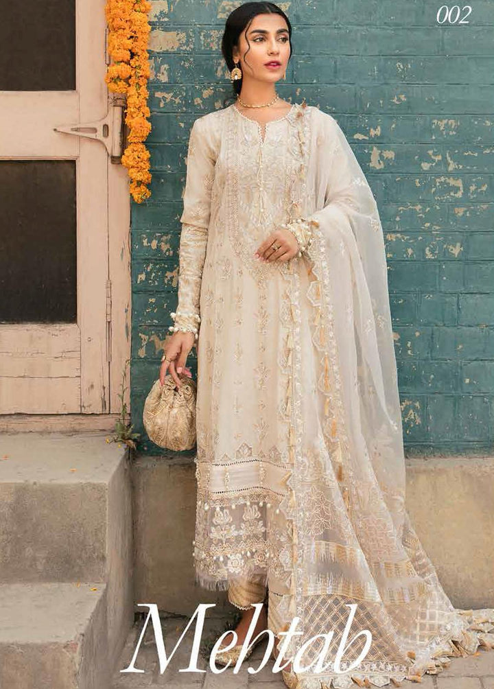 Dhoop Kinara By Afrozeh Embroidered  Suits Unstitched 3 Piece AF22DK 02 Mehtab - Luxury Formals Collection
