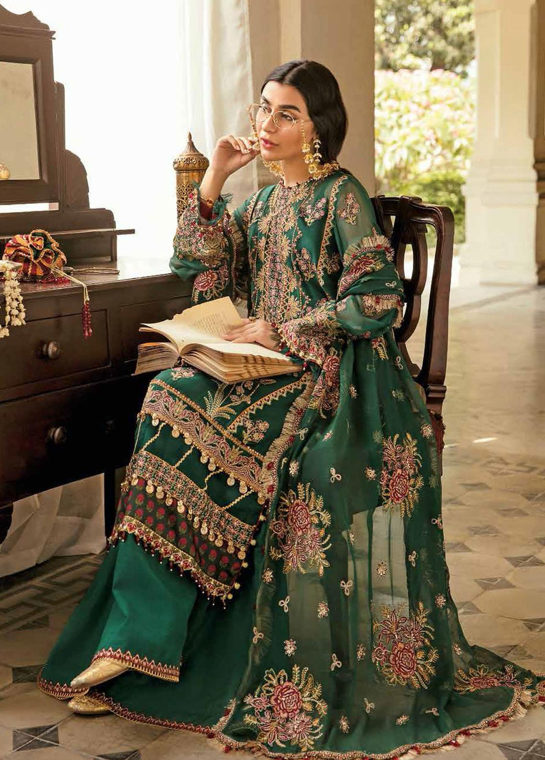Dhoop Kinara By Afrozeh Embroidered  Suits Unstitched 3 Piece AF22DK 03 Zar Begum - Luxury Formals Collection