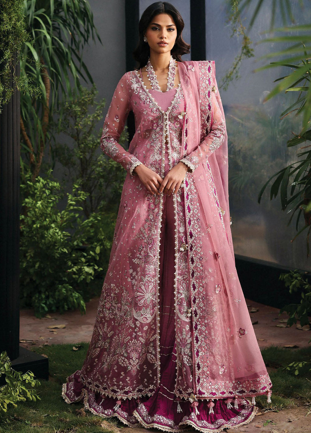 Afrozeh Embroidered Chiffon Suits Unstitched 3 Piece AF25LF D-01 Seraira - Formals Collection