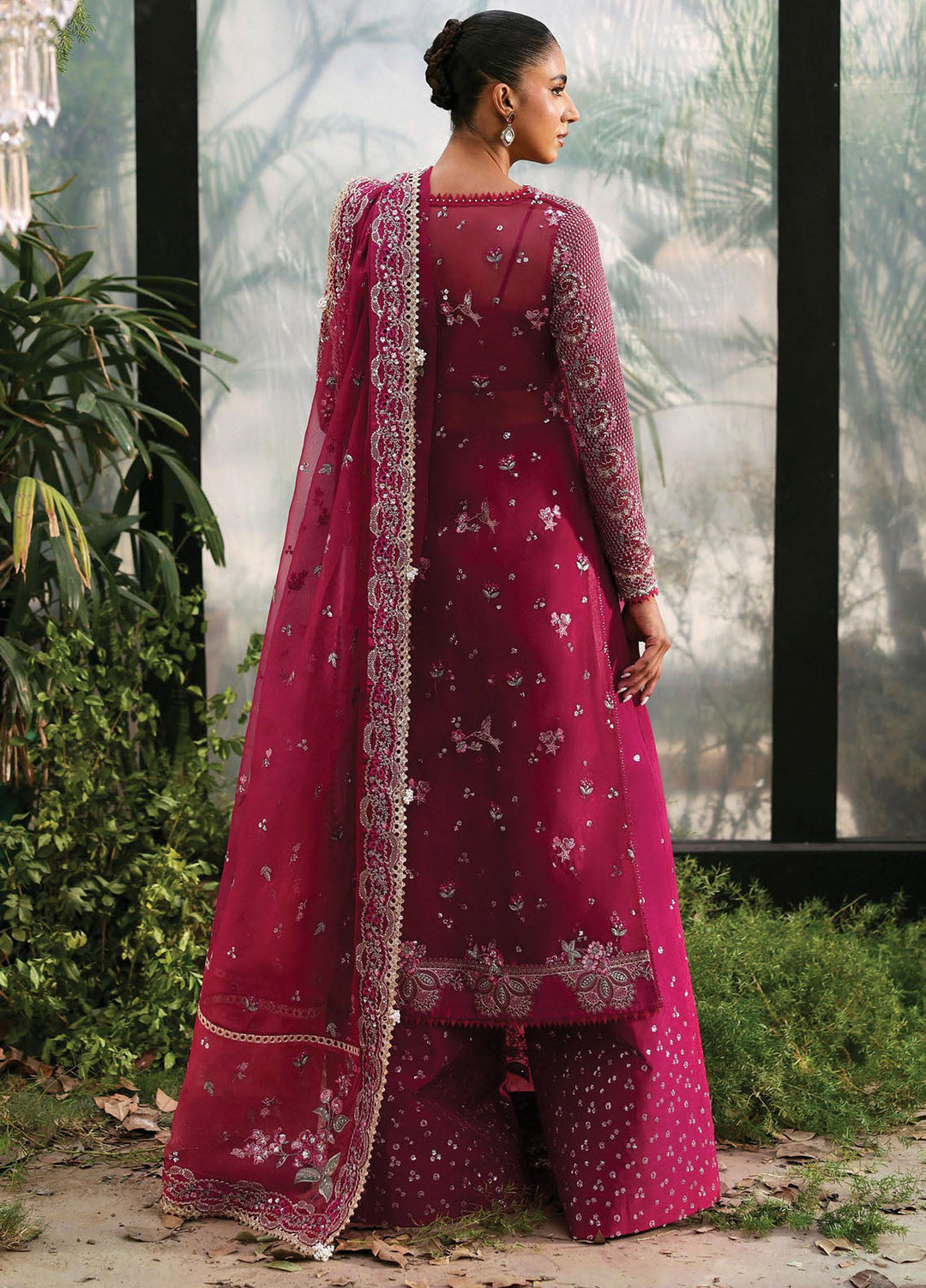 Afrozeh Embroidered Chiffon Suits Unstitched 3 Piece AF25LF D-03 Rowan - Formals Collection