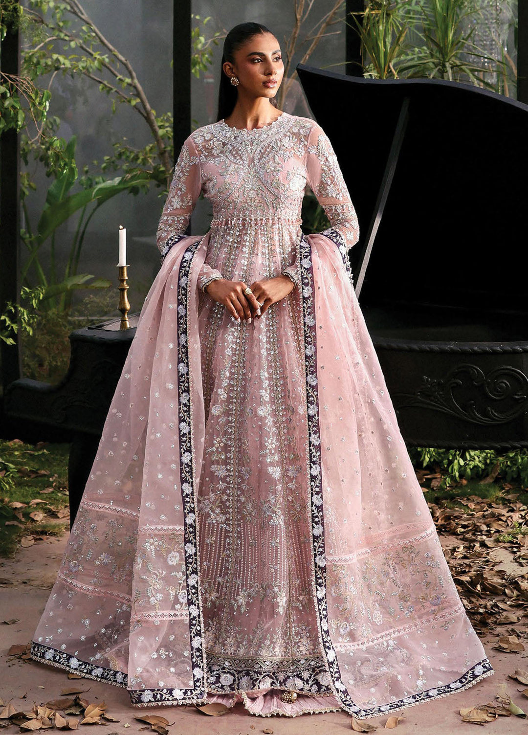 Afrozeh Embroidered Chiffon Suits Unstitched 3 Piece AF25LF D-06 Zeal - Formals Collection