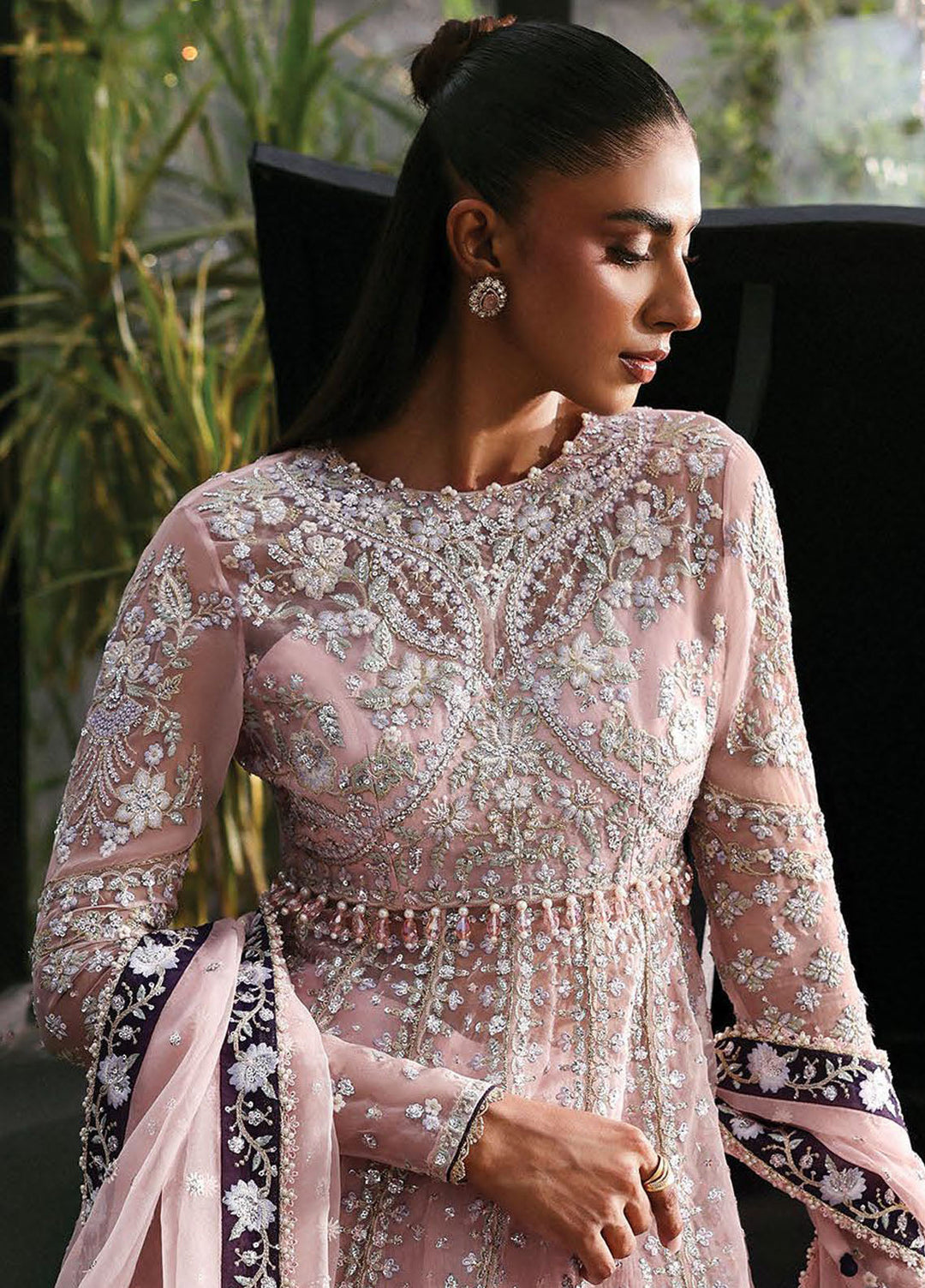 Afrozeh Embroidered Chiffon Suits Unstitched 3 Piece AF25LF D-06 Zeal - Formals Collection