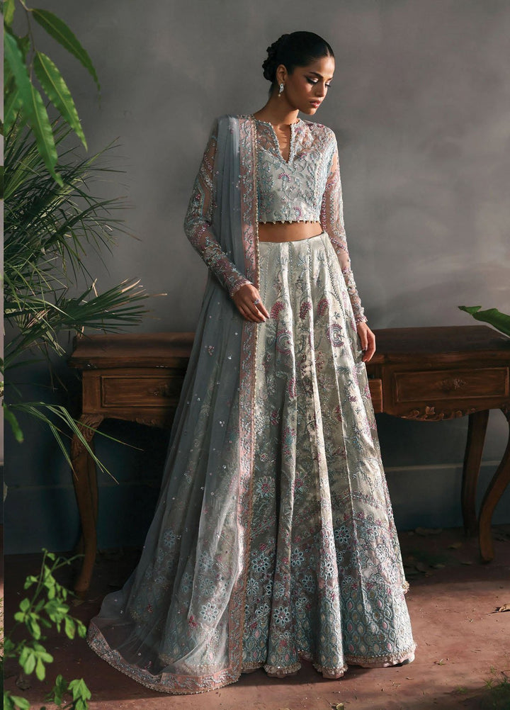 Afrozeh Embroidered Chiffon Suits Unstitched 3 Piece AF25LF D-08 Elanora - Formals Collection