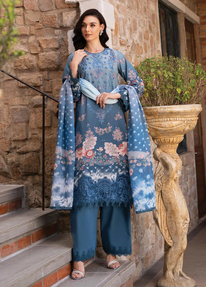Afrozeh Embroidered Lawn Suit Unstitched 3 Piece AF25DH D-01 Seraphina A - Summer Collection
