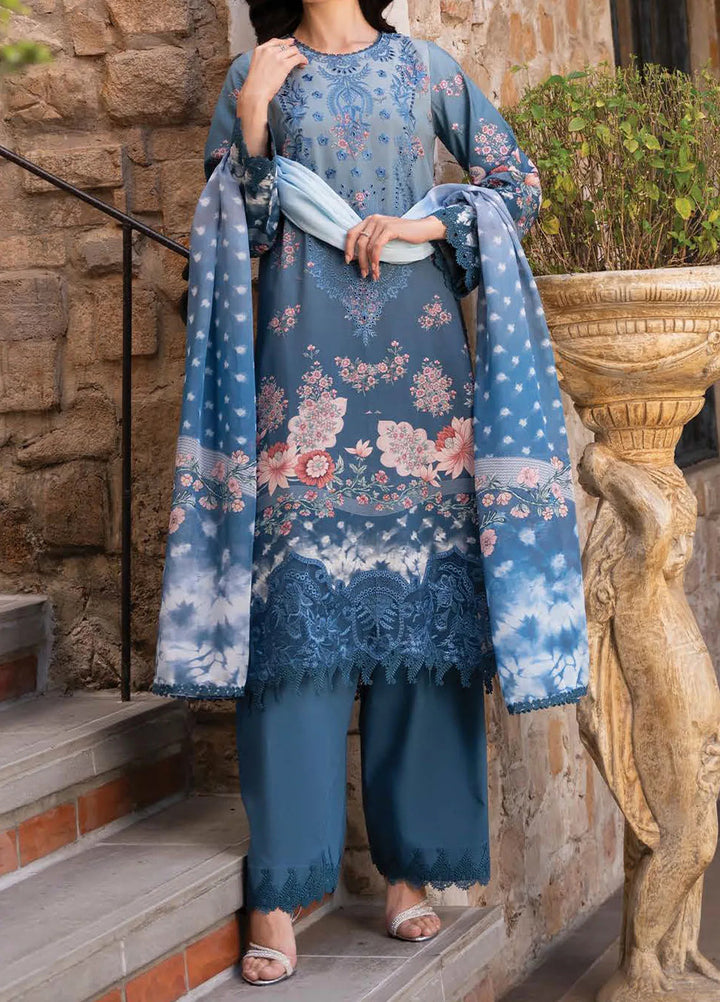 Afrozeh Embroidered Lawn Suit Unstitched 3 Piece AF25DH D-01 Seraphina A - Summer Collection