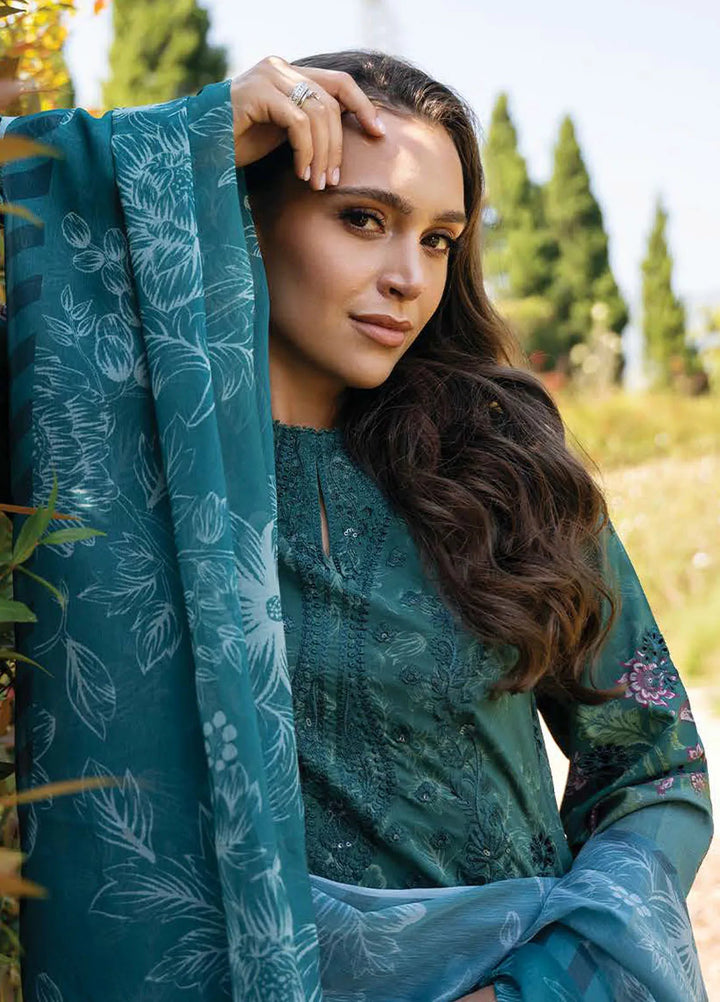 Afrozeh Embroidered Lawn Suit Unstitched 3 Piece AF25DH D-02 Opaline A - Summer Collection