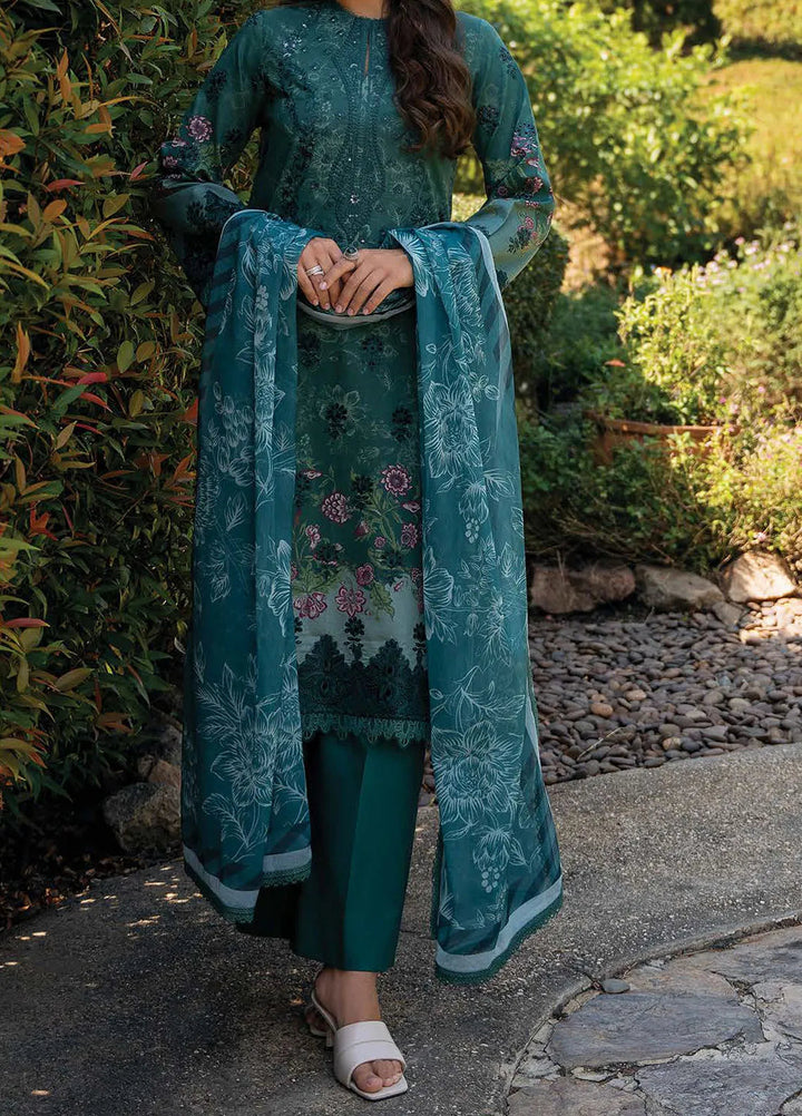 Afrozeh Embroidered Lawn Suit Unstitched 3 Piece AF25DH D-02 Opaline A - Summer Collection