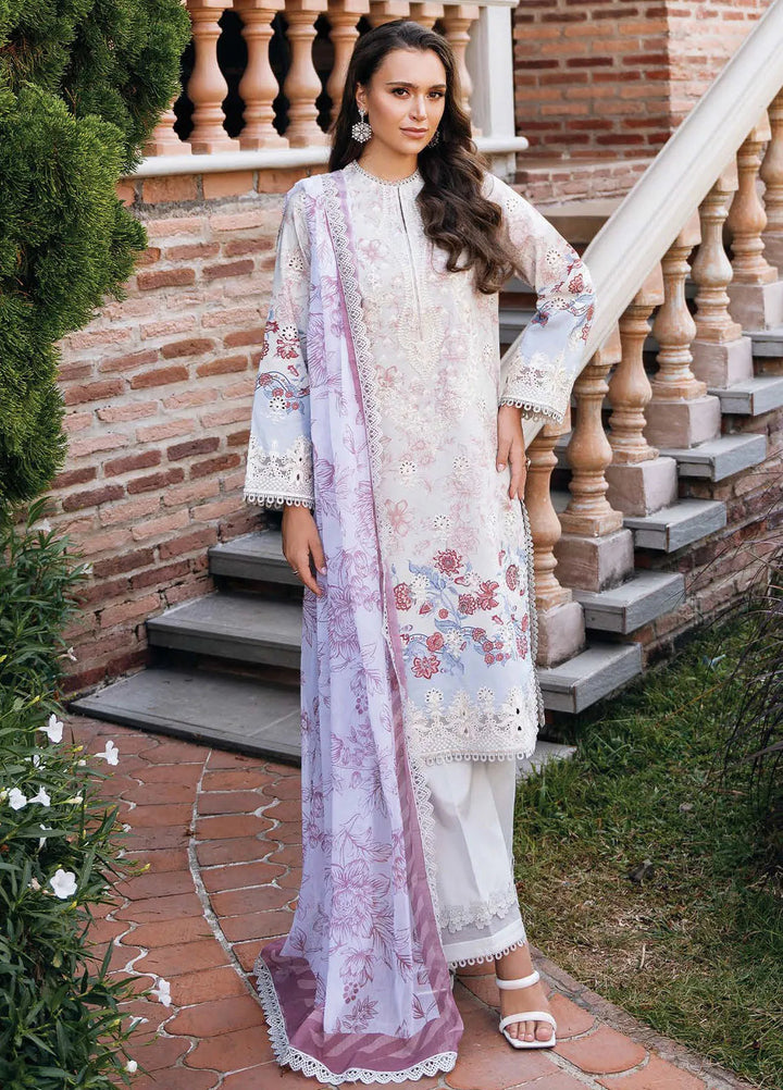 Afrozeh Embroidered Lawn Suit Unstitched 3 Piece AF25DH D-02 Opaline B - Summer Collection