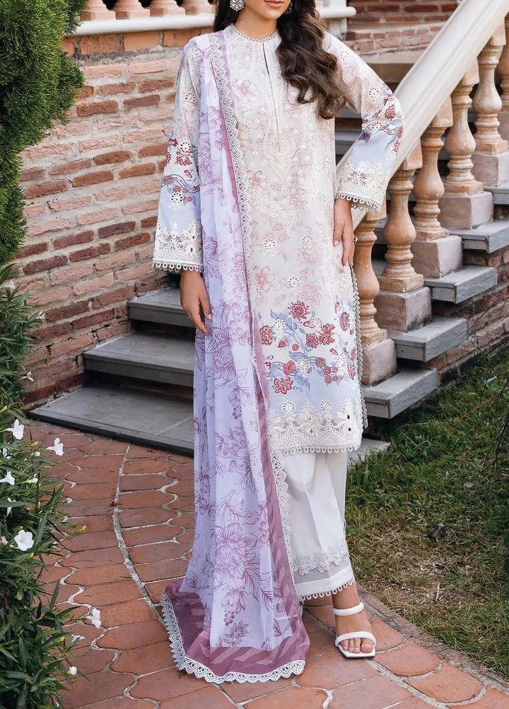 Afrozeh Embroidered Lawn Suit Unstitched 3 Piece AF25DH D-02 Opaline B - Summer Collection