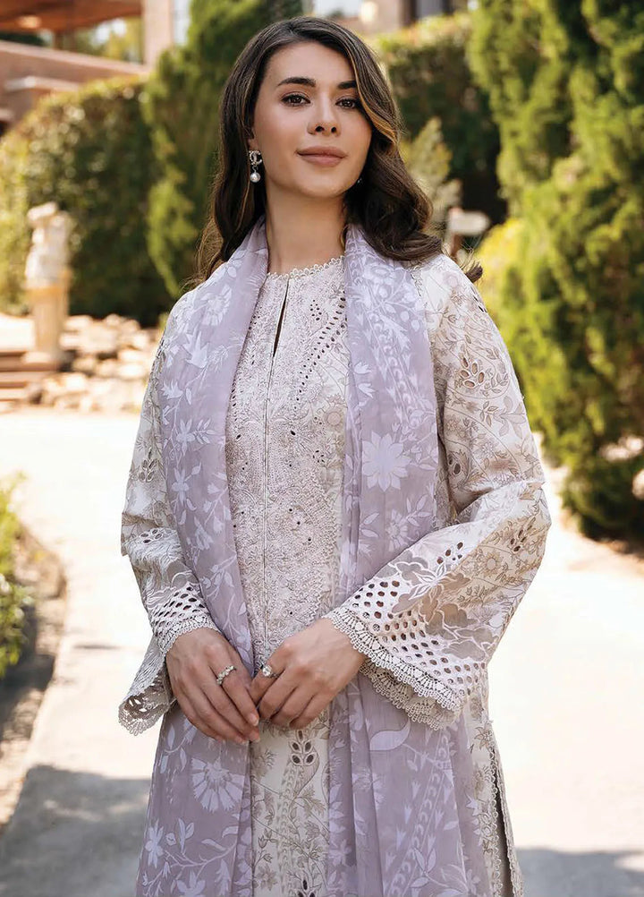 Afrozeh Embroidered Lawn Suit Unstitched 3 Piece AF25DH D-03 Lunetta A - Summer Collection