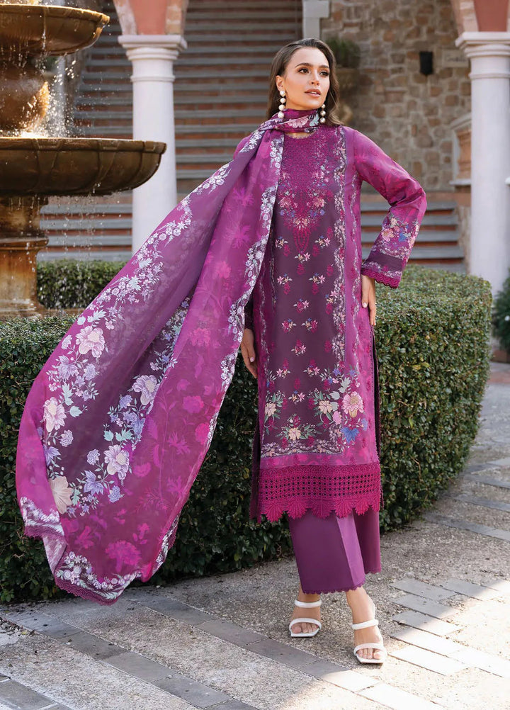 Afrozeh Embroidered Lawn Suit Unstitched 3 Piece AF25DH D-04 Eden B - Summer Collection