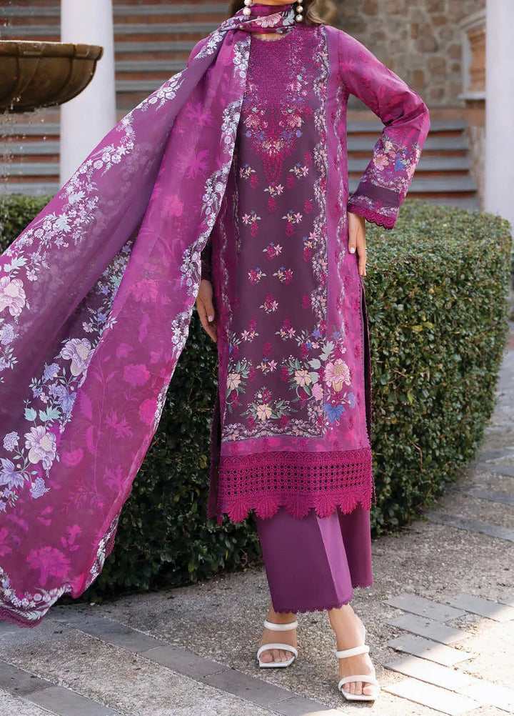 Afrozeh Embroidered Lawn Suit Unstitched 3 Piece AF25DH D-04 Eden B - Summer Collection