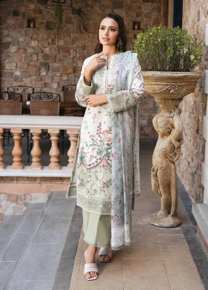 Afrozeh Embroidered Lawn Suit Unstitched 3 Piece AF25DH D-05 Rosheen A - Summer Collection