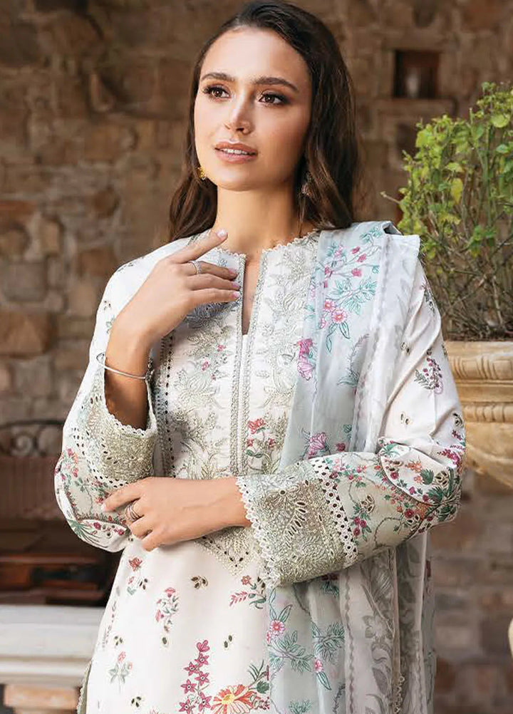 Afrozeh Embroidered Lawn Suit Unstitched 3 Piece AF25DH D-05 Rosheen A - Summer Collection