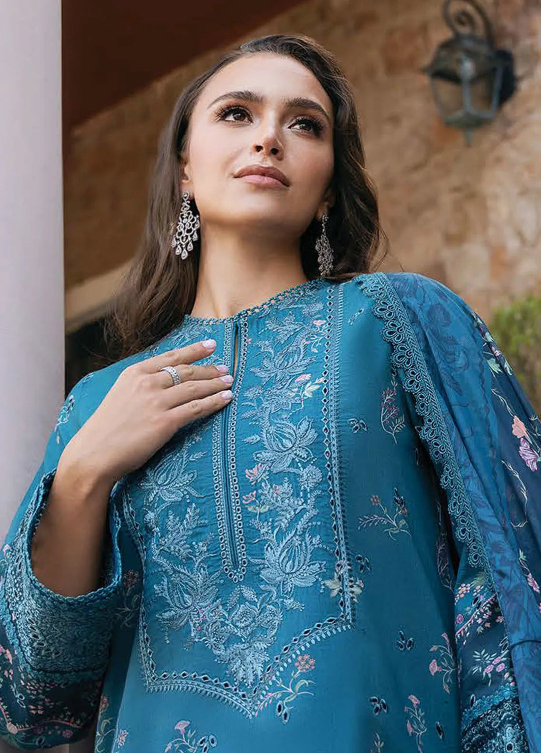 Afrozeh Embroidered Lawn Suit Unstitched 3 Piece AF25DH D-05 Rosheen B - Summer Collection