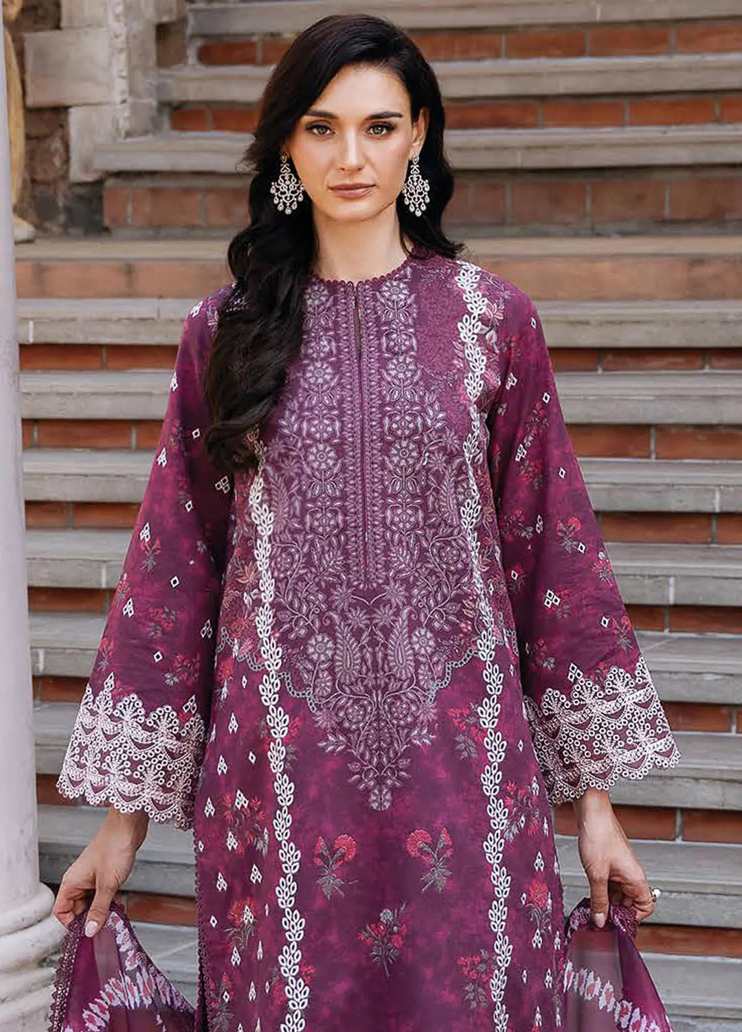 Afrozeh Embroidered Lawn Suit Unstitched 3 Piece AF25DH D-06 Anisa A - Summer Collection