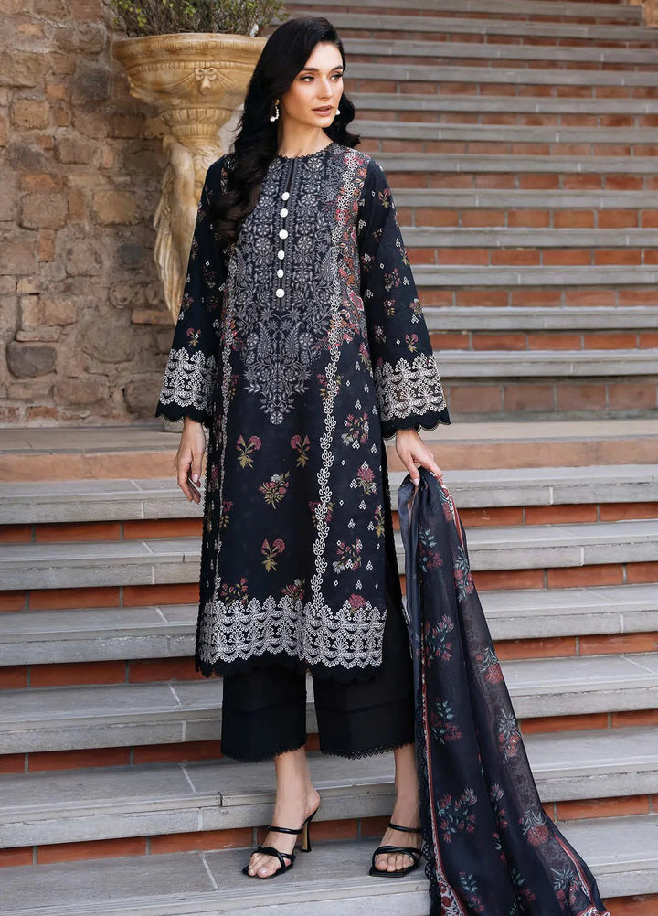 Afrozeh Embroidered Lawn Suit Unstitched 3 Piece AF25DH D-06 Anisa B - Summer Collection