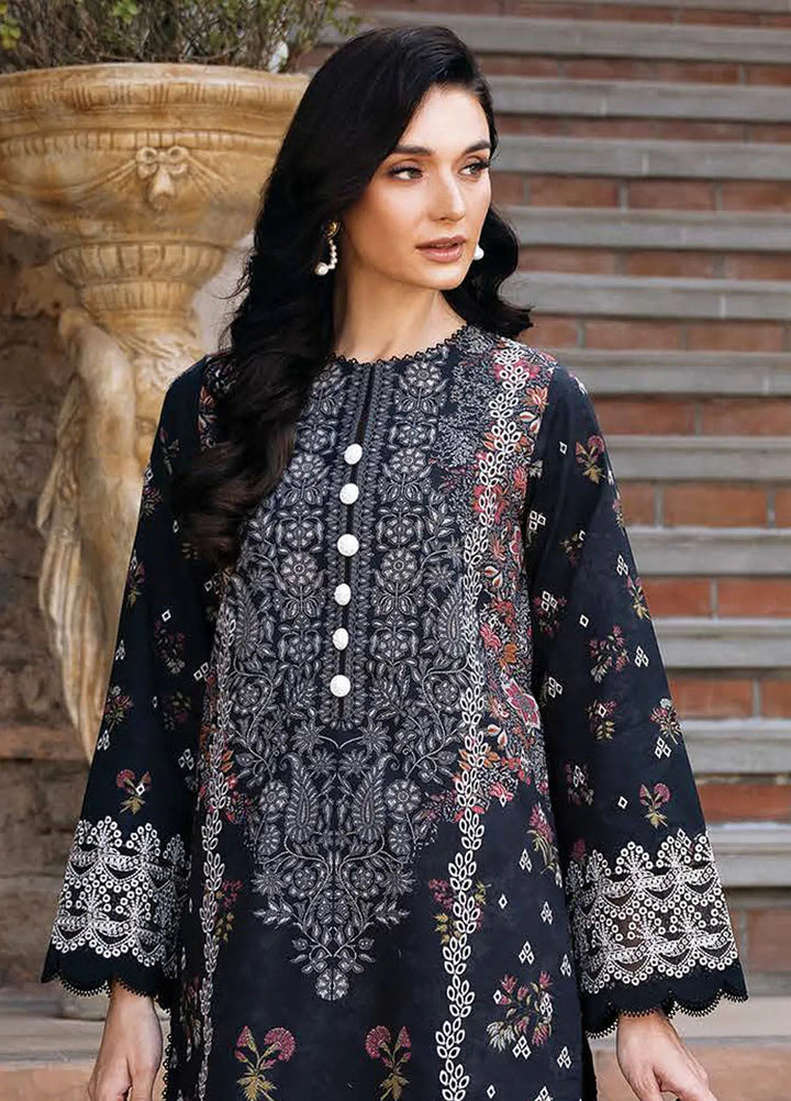 Afrozeh Embroidered Lawn Suit Unstitched 3 Piece AF25DH D-06 Anisa B - Summer Collection