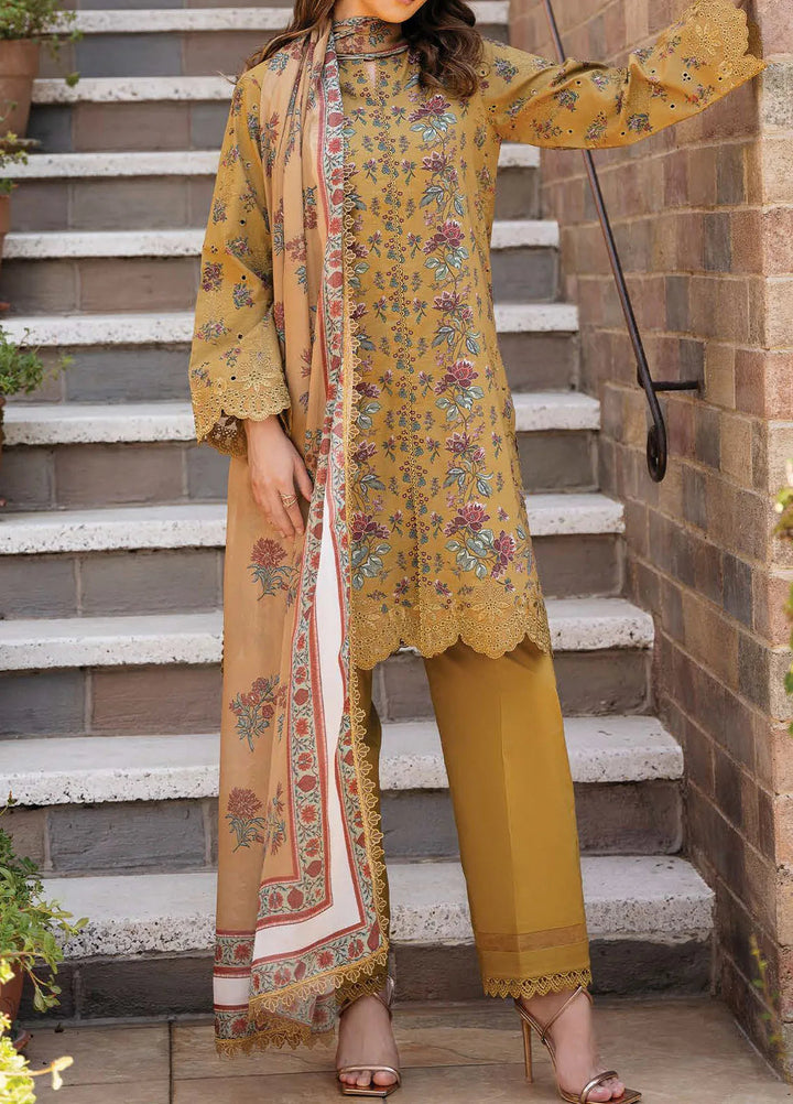 Afrozeh Embroidered Lawn Suit Unstitched 3 Piece AF25DH D-07 Lorien B - Summer Collection