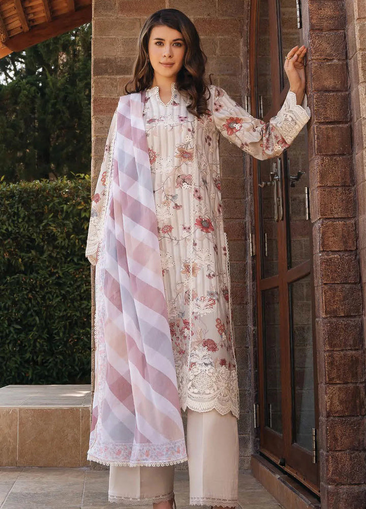 Afrozeh Embroidered Lawn Suit Unstitched 3 Piece AF25DH D-08 Azara A - Summer Collection