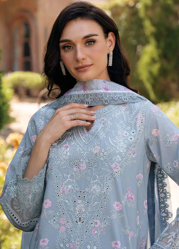 Afrozeh Embroidered Lawn Suit Unstitched 3 Piece AF25DH D-09 Maelis A - Summer Collection