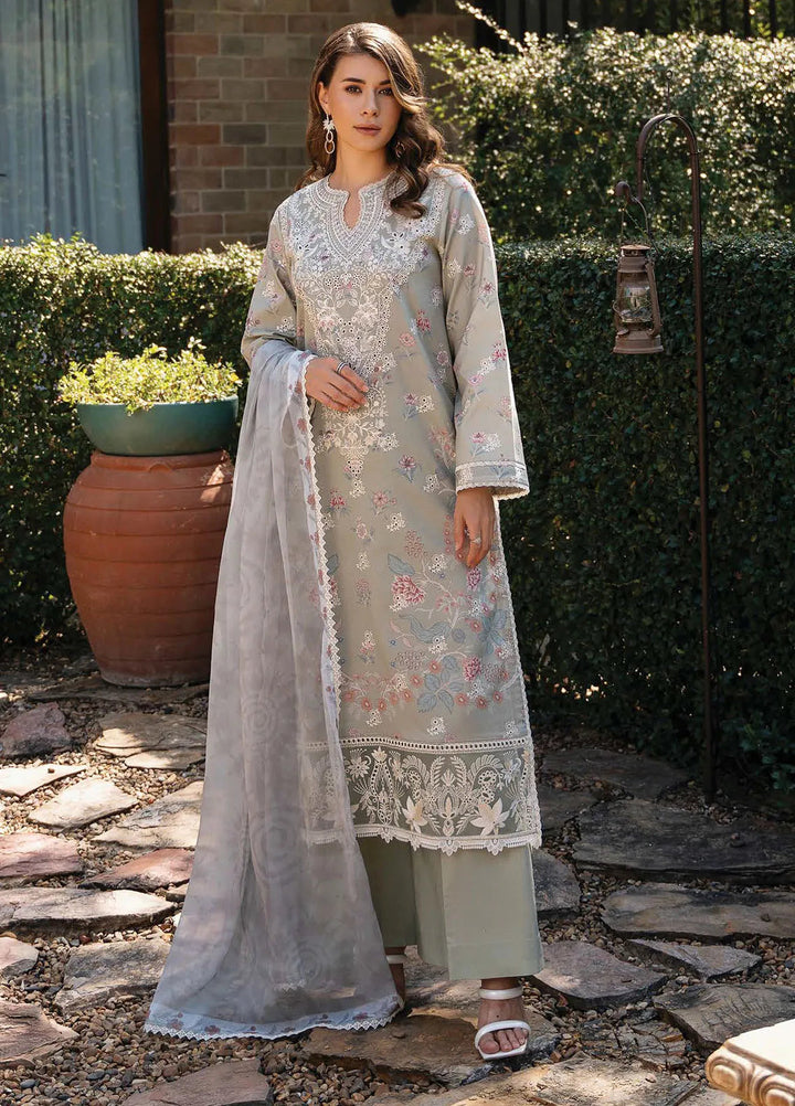 Afrozeh Embroidered Lawn Suit Unstitched 3 Piece AF25DH D-09 Maelis B - Summer Collection