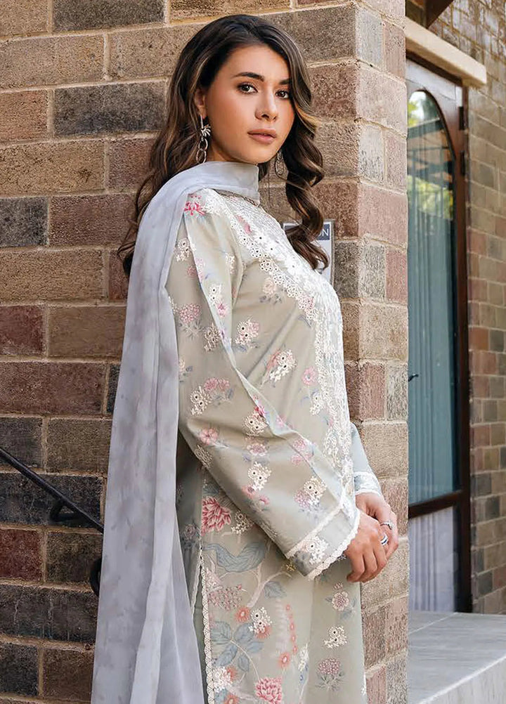 Afrozeh Embroidered Lawn Suit Unstitched 3 Piece AF25DH D-09 Maelis B - Summer Collection