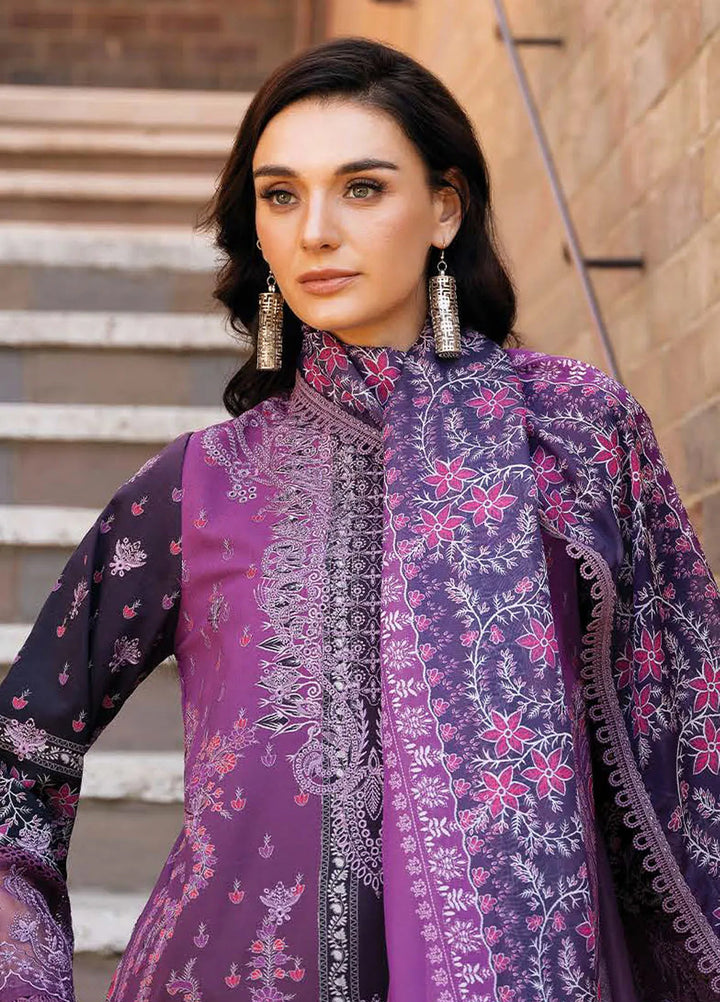 Afrozeh Embroidered Lawn Suit Unstitched 3 Piece AF25DH D-10 Azrina A - Summer Collection
