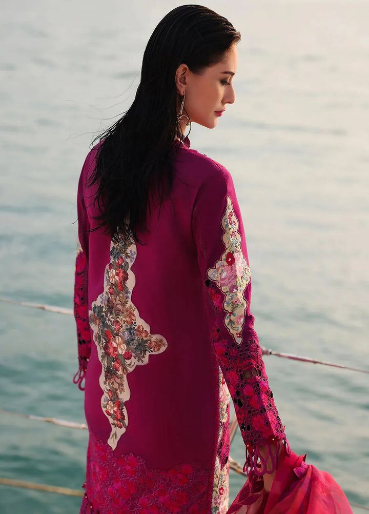 Afrozeh Embroidered Lawn Suits Unstitched 3 Piece AF25UL25 D-01 Seren - Luxury Collection