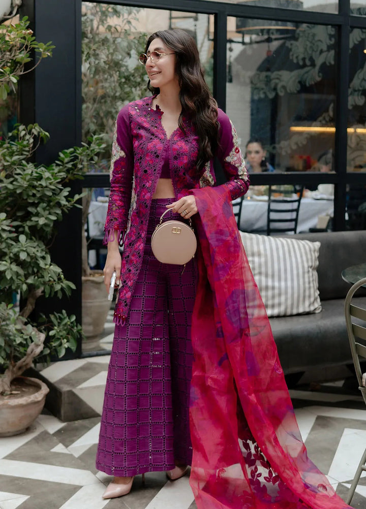 Afrozeh Embroidered Lawn Suits Unstitched 3 Piece AF25UL25 D-01 Seren - Luxury Collection